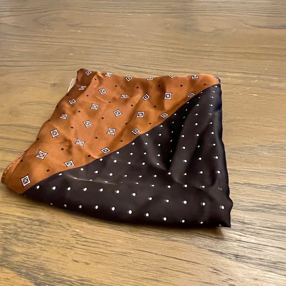 Silk Square Scarves Bandana Shawl Scarf Neckerchief Women Head Wraps 27.5”Square - Picture 3 of 7